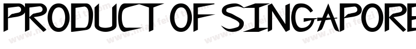 PRODUCT OF SINGAPORE字体转换